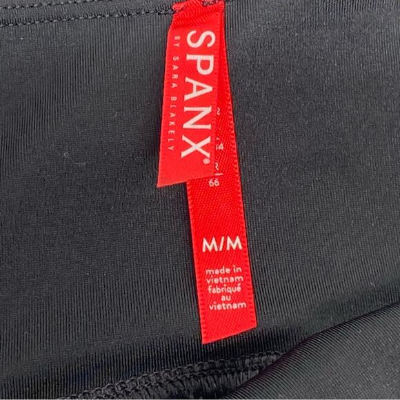Spanx High Waisted Faux Leather Moto Leggings Black M - Picture 7 of 10